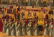BELLINI, Gentile Procession in Piazza S. Marco (detail) ll95 France oil painting reproduction